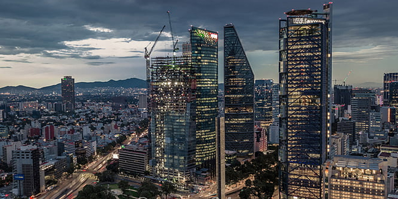 Mexico City has a tightly packed, ancient appearance